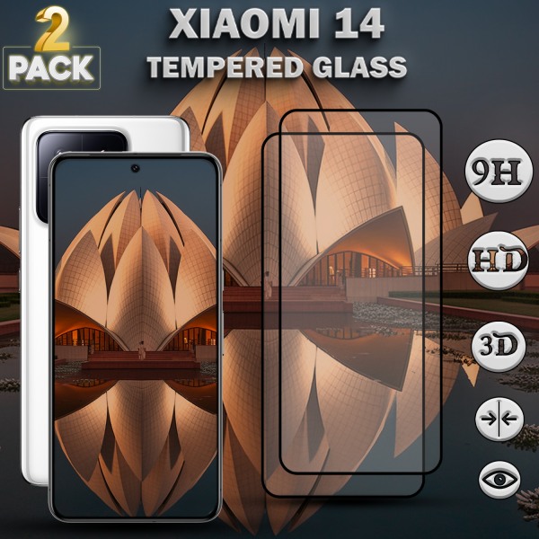 2-Pack XIAOMI 14 Skärmskydd - Härdat Glas 9H - Super kvalitet 3D