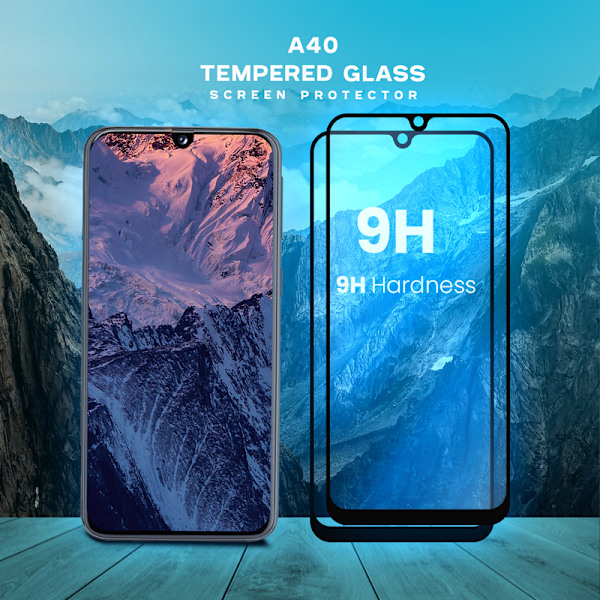 2 Pack Samsung Galaxy A40 - Härdat glas 9H - Super kvalitet 3D