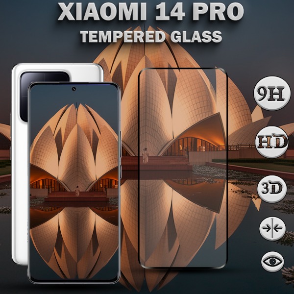 1-Pack XIAOMI 14 PRO Skärmskydd - Härdat Glas 9H - Super kvalitet 3D