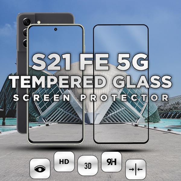 1-Pack SAMSUNG S21 FE Skærmbeskyttelse - Hærdet Glas 9H - Super kvalitet 3D
