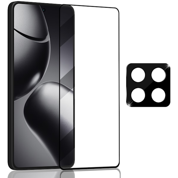 1-Pack Xiaomi Redmi 14T Skärmskydd & 1-Pack linsskydd - Härdat Glas 9H - Super kvalitet 3D