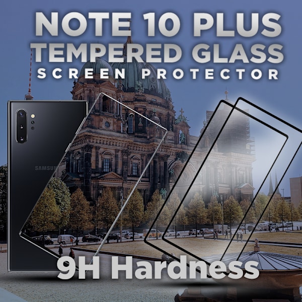 2-Pack SAMSUNG NOTE 10 PLUS Skærmbeskyttelse - Hærdet Glas 9H - Super kvalitet 3D