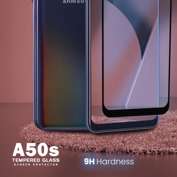 2-Pack Samsung Galaxy A50s - Härdat Glas 9H - Super kvalitet 3D Skärmskydd