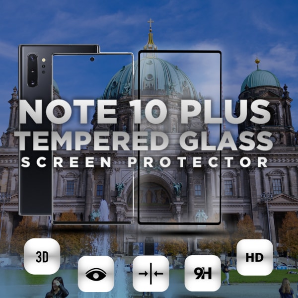 Samsung Galaxy Note 10 Plus - Härdat glas 9H-Super kvalitet 3D