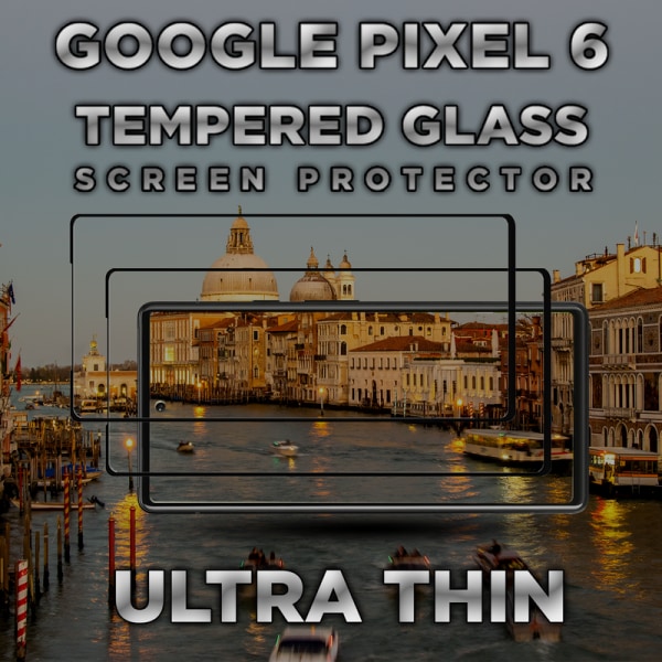 2 Pack Google Pixel 6 - Härdat glas 9H - Super kvalitet 3D