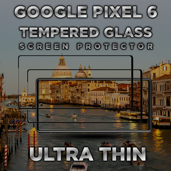 2 Pack Google Pixel 6 - Härdat glas 9H - Super kvalitet 3D