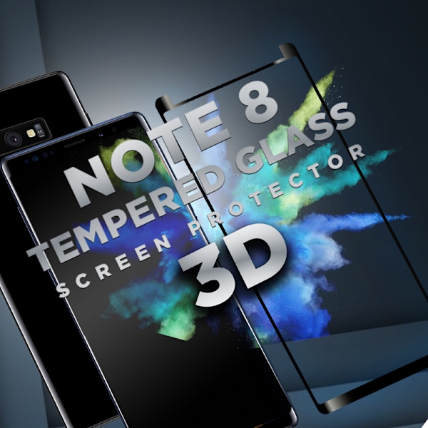 1-Pack SAMSUNG GALAXY NOTE 8 Skærmbeskyttelse - Hærdet Glas 9H - Super kvalitet 3D