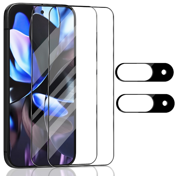 2-Pack GOOGLE PIXERL 9 Skærmbeskyttelse & 2-Pack linsebeskyttelse - Hærdet Glas 9H - Super kvalitet 3D