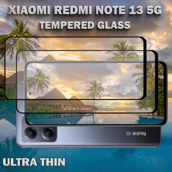 2-Pack Xiaomi Redmi Note 13 5G- Härdat glas 9H - Super kvalitet 3D Skärmskydd