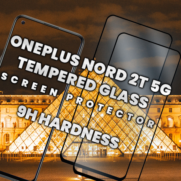 2-Pack OnePlus Nord 2T 5G - Härdat Glas 9H - Super kvalitet 3D Skärmskydd