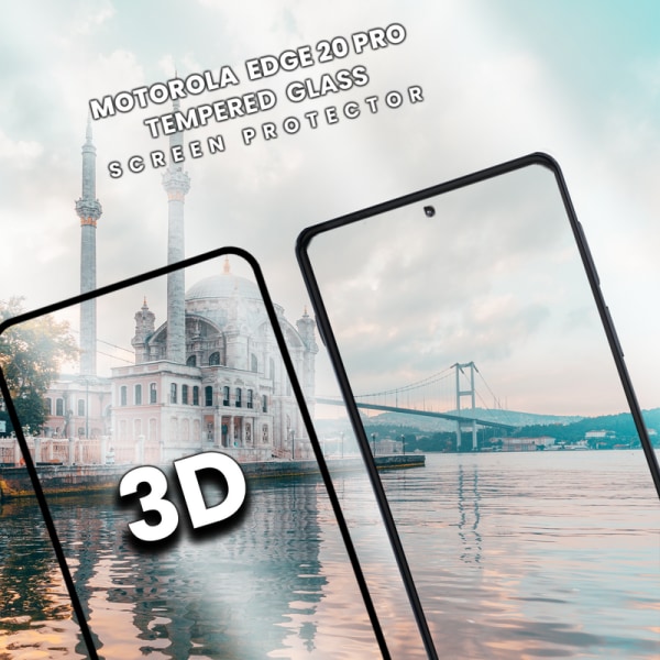 Motorola EDGE 20 Pro - Härdat Glas 9H - Super kvalitet 3D