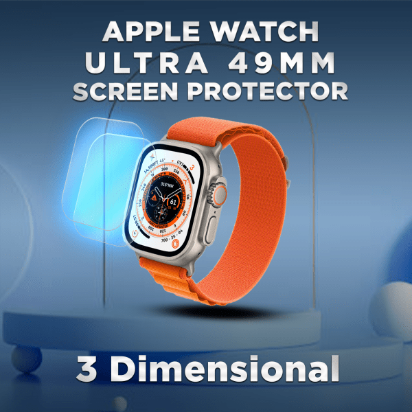 2-Pack Apple Watch Ultra 49mm -Härdat glas 9H – Super kvalitet Skärmskydd