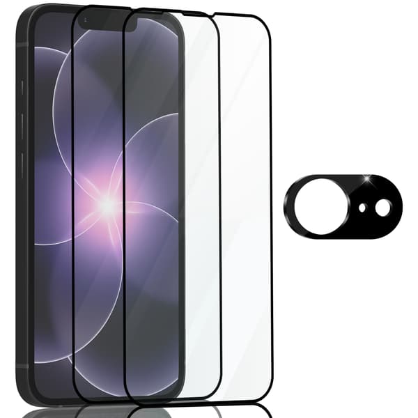 2-Pack Iphone 17e Skärmskydd & 1-Pack linsskydd - Härdat Glas 9H - Super kvalitet 3D