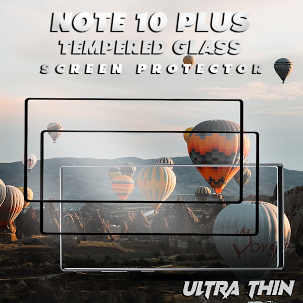 2-Pack SAMSUNG GALAXY NOTE 10 PLUS Skærmbeskyttelse - Hærdet Glas 9H - Super kvalitet 3D