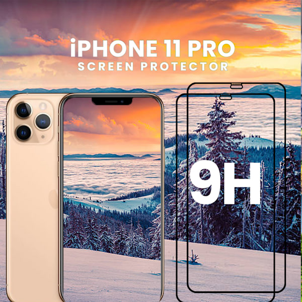 2-Pack IPhone 11 Pro - Härdat Glas 9H - Super Kvalitet 3D