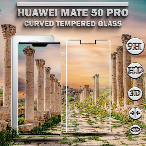 Huawei Mate 50 Pro (5G)  - Härdat Glas 9H – Super kvalitet 3D  Skärmskydd