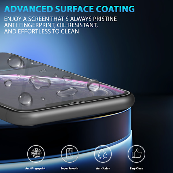 3-Pack Iphone XR transparent Näytönsuoja - Karkaistu Lasi 9H - Super laatu 3D