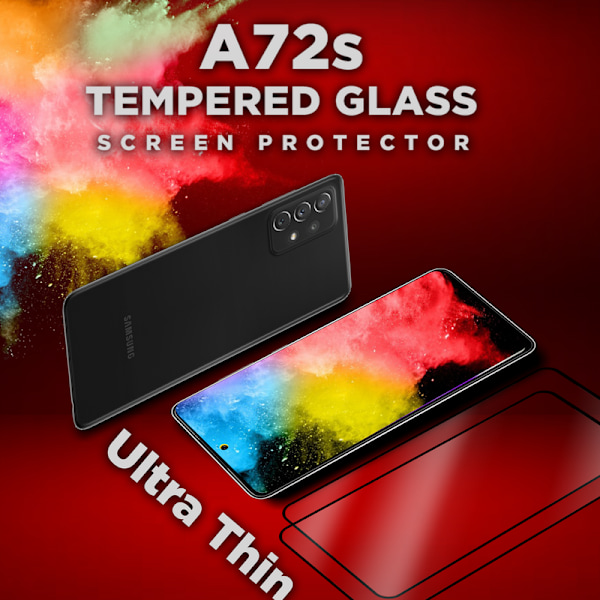 2 Pack Samsung Galaxy A72s -Härdat glas 9H-Super kvalitet 3D