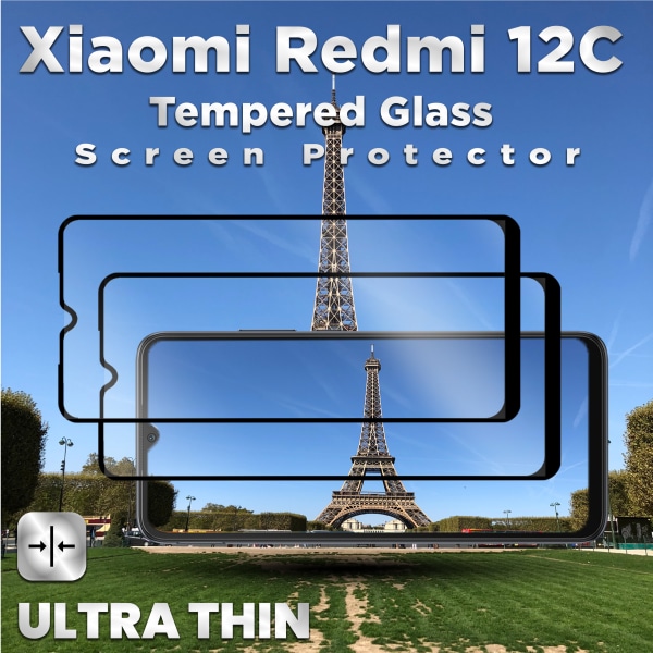 2-Pack Xiaomi Redmi 12C - Härdat Glas 9H - Super kvalitet 3D Skärmskydd
