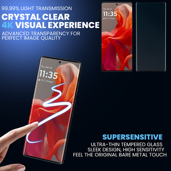 2-Pack MOTOROLA G85 Skærmbeskyttelse & 2-Pack linsebeskyttelse - Hærdet Glas 9H - Super kvalitet 3D