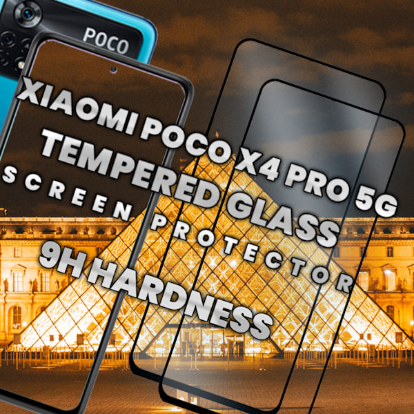 2-Pack XIAOMI POCO X4 PRO Skærmbeskyttelse - Hærdet Glas 9H - Super kvalitet 3D