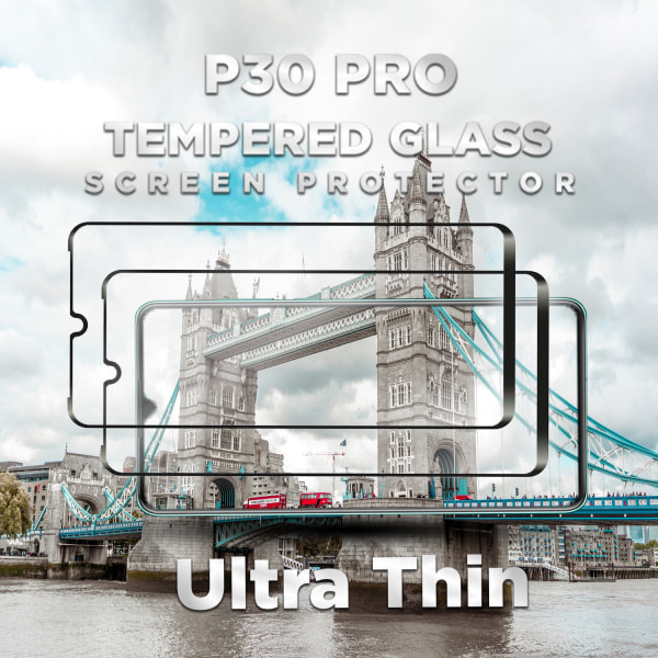 2 Pack Huawei P30 Pro - Härdat glas 9H – Super kvalitet 3D Skärmskydd