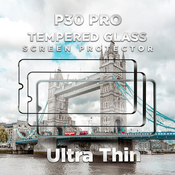 2-Pack HUAWEI P30 PRO Näytönsuoja - Karkaistu Lasi 9H - Super laatu 3D