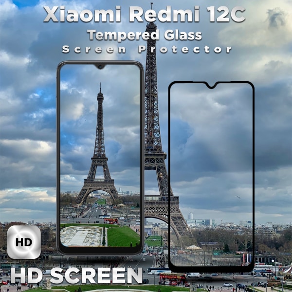 Xiaomi Redmi 12C - Härdat Glas 9H - Super kvalitet 3D Skärmskydd