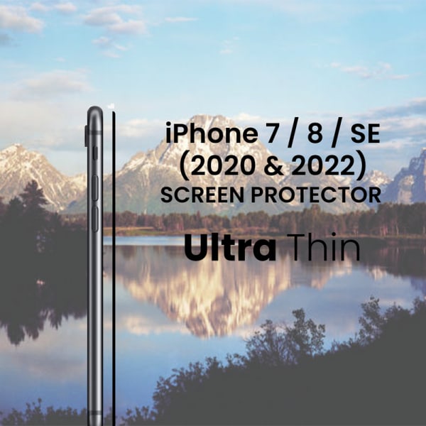 Iphone 7&8 SE (2020-2022) Svart- Härdat Glas 9H- Super Kvalitet