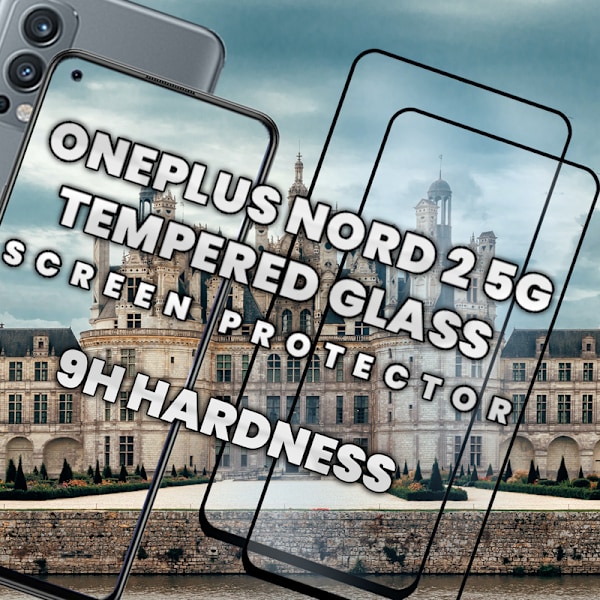 2-Pack OnePlus Nord 2 5G - Härdat glas 9H - Super kvalitet 3D Skärmskydd