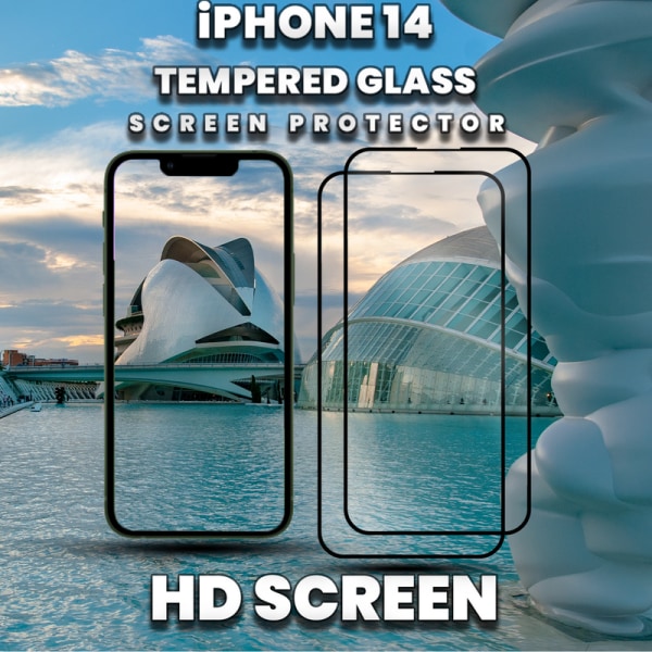 2-Pack iPhone 14 - 9H Härdat Glass -Super kvalitet 3D Skärmskydd