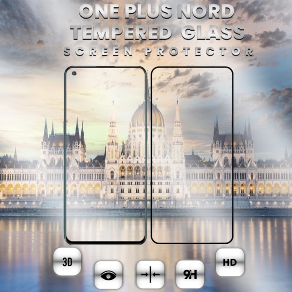OnePlus Nord - Härdat Glas 9H - Super kvalitet 3D Skärmskydd
