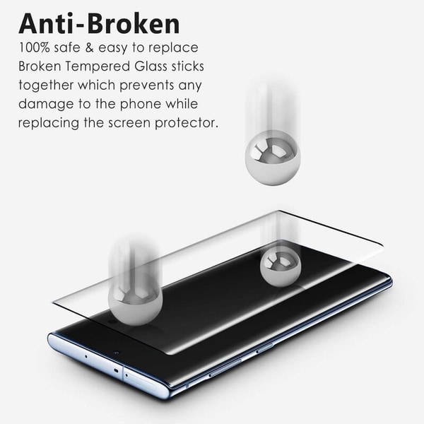 Samsung NOTE 10 3D rundat härdat glasfodral