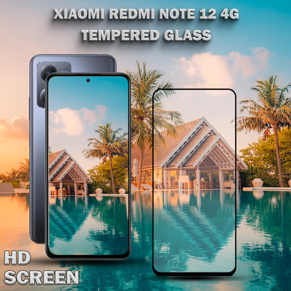 1-Pack XIAOMI REDMI NOTE 12 Skærmbeskyttelse - Hærdet Glas 9H - Super kvalitet 3D