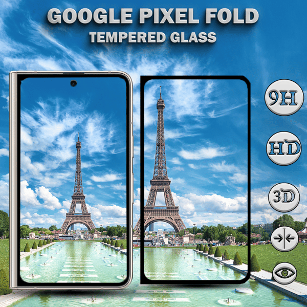 1-Pack GOOGLE PIXEL FOLD Näytönsuoja - Karkaistu Lasi 9H - Super laatu 3D
