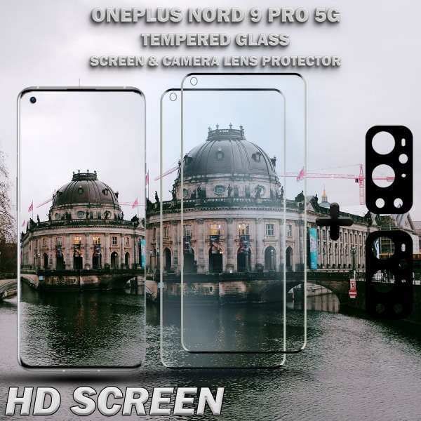 2-Pack OnePlus Nord 9 Pro 5G & 2-Pack linsskydd - Härdat Glas 9H - Super kvalitet 3D