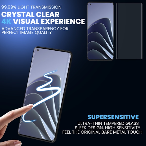1-Pack ONEPLUS 10 PRO Näytönsuoja - Karkaistu Lasi 9H - Super laatu 3D