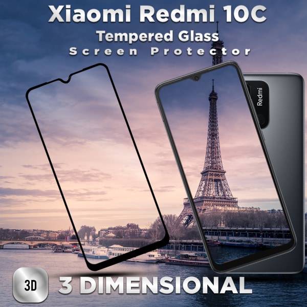 Xiaomi Redmi 10C - Härdat Glas 9H - Super kvalitet 3D Skärmskydd