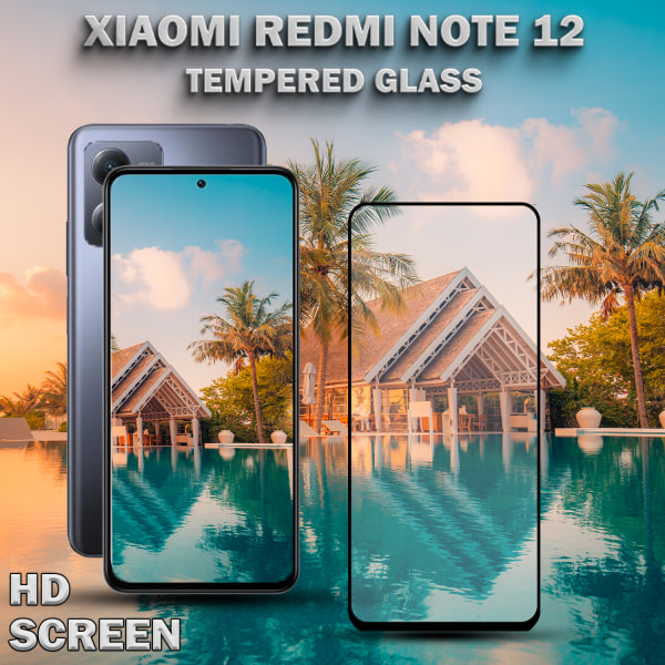 Xiaomi Redmi Note 12 - Härdat Glas 9H-Super kvalitet 3D Skärmskydd