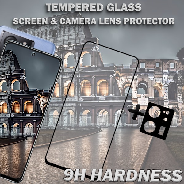 1-Pack Samsung S23 Ultra 5G Skärmskydd & 1-Pack linsskydd - Härdat Glas 9H - Super kvalitet 3D