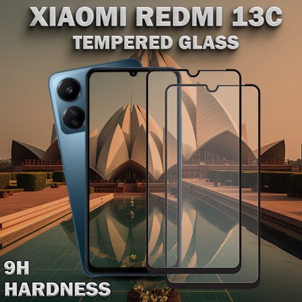 2-Pack XIAOMI REDMI 13C Skärmskydd - Härdat Glas 9H - Super kvalitet 3D