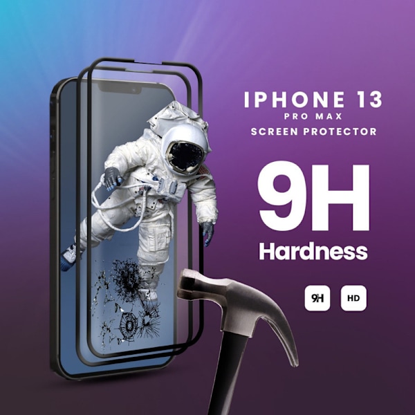 2-Pack IPHONE 13 PRO MAX Näytönsuoja - Karkaistu Lasi 9H - Super laatu 3D