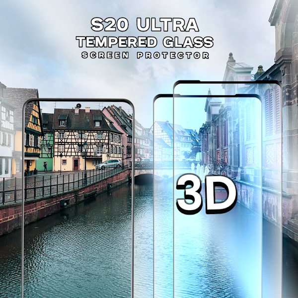 2-Pack GALAXY S20 ULTRA Skærmbeskyttelse - Hærdet Glas 9H - Super kvalitet 3D