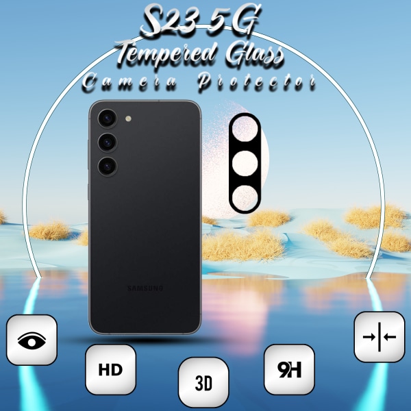 1-Pack Linsskydd Samsung S23 (5G) - 9H Härdat Glass - 3D Super Kvalitet Linsskydd