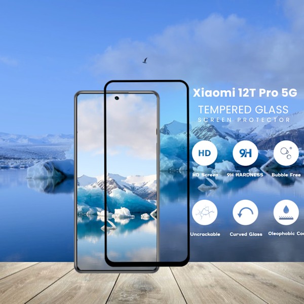 Xiaomi 12T Pro 5G - Härdat Glas 9H - Super kvalitet 3D Skärmskydd