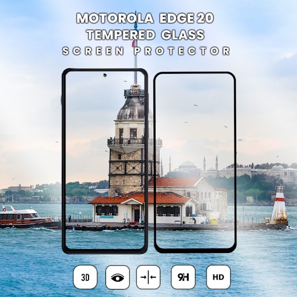 Motorola EDGE 20 - Härdat Glas 9H - Super kvalitet 3D