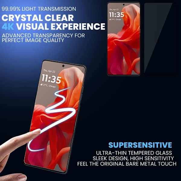 1-Pack MOTOROLA G85 Skærmbeskyttelse & 1-Pack linsebeskyttelse - Hærdet Glas 9H - Super kvalitet 3D