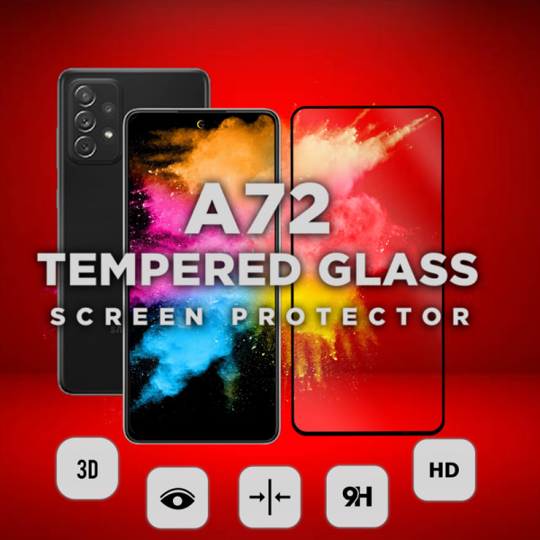 1-Pack SAMSUNG GALAXY A72 Näytönsuoja - Karkaistu Lasi 9H - Super laatu 3D