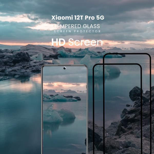 2-Pack Xiaomi 12T Pro 5G- Härdat Glas 9H - Super kvalitet 3D Skärmskydd