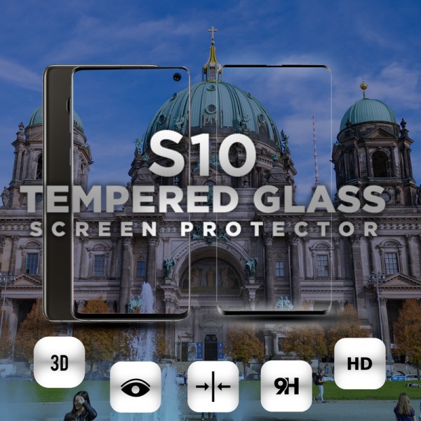 Samsung Galaxy S10 - Härdat glas 9H – Super kvalitet 3D